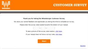 Whataburgervisit Customer Feedback Survey to win。